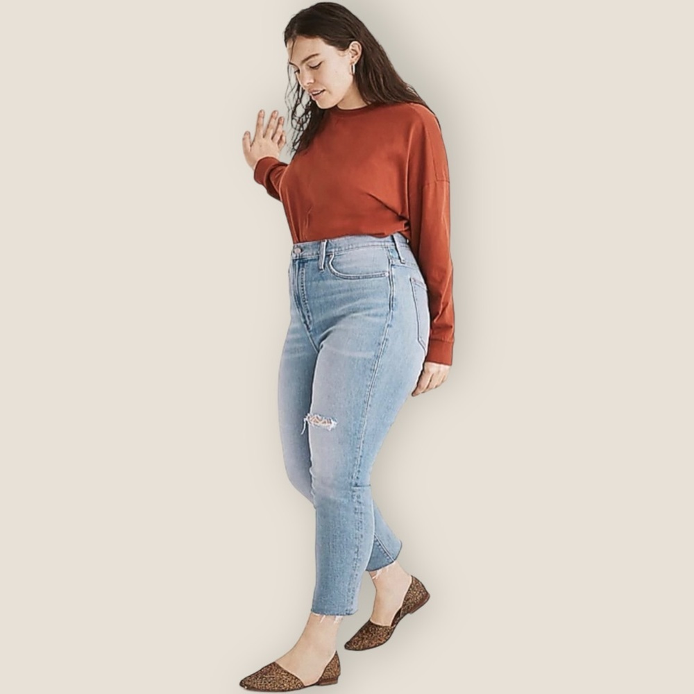 Madewell Light Wash Blue High-Rise Skinny Jeans - Picture 2 of 16